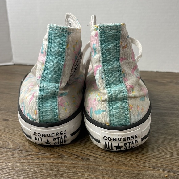Converse All Star Girls Rainbow Unicorn Skates High Top White Junior SZ 5Y Shoes - Picture 4 of 8